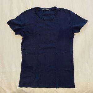 Navy Blue Brandy Melville Short Sleeve Shirt